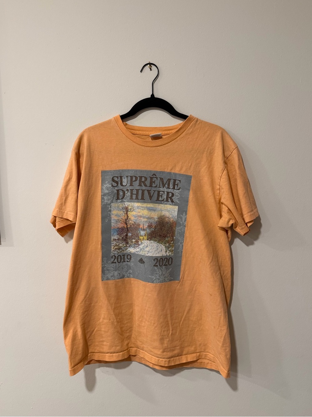 FW19 Supreme D'Hiver Orange Graphic Tee